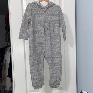Carhartt Gray Hooded Kids Onesie 24m